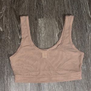 Sheer brown crop top